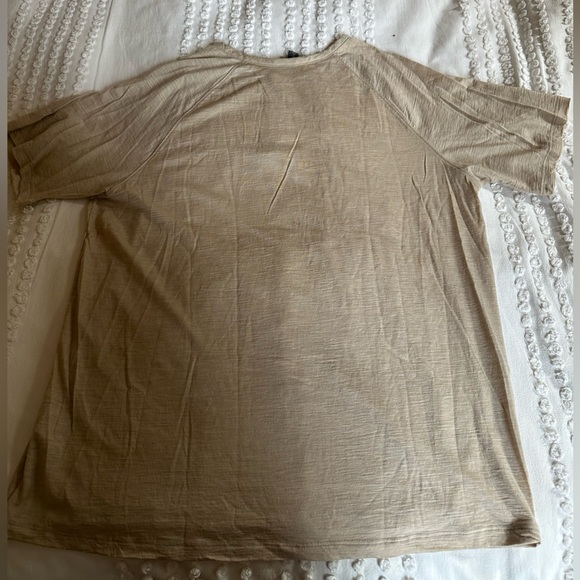 Ibex Men’s Merino Wool Henley Tshirt. Large, Buff/tan Heather - Picture 8 of 8